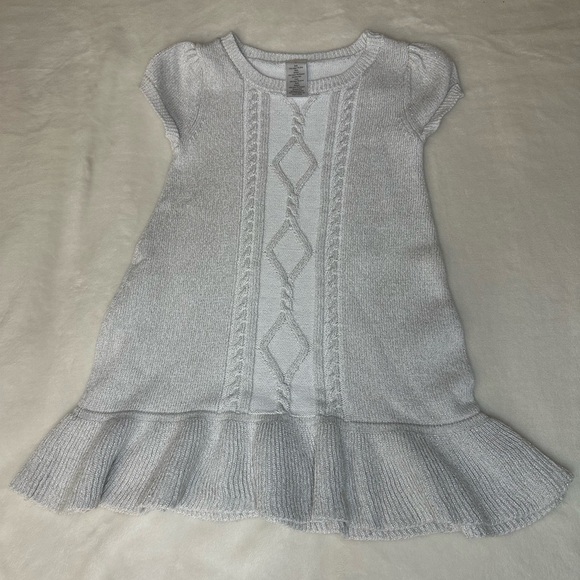 Gymboree sparkling ruffled cable-knit sweater dress - Picture 1 of 5